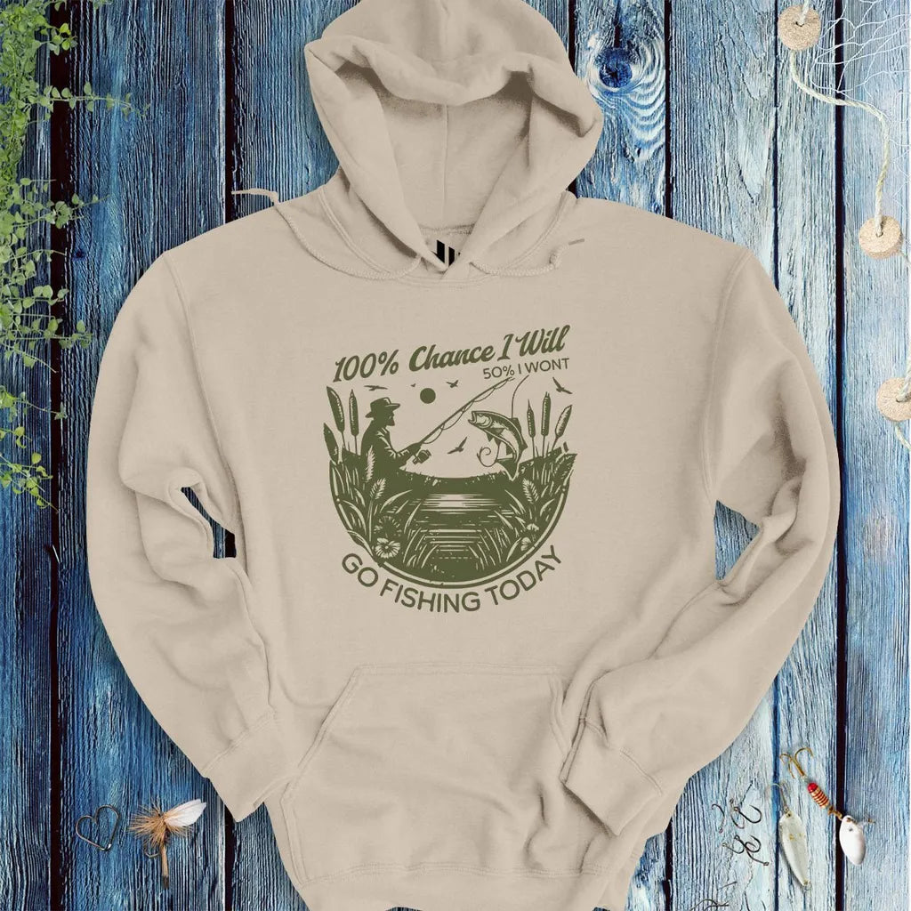 100% Fishing Day Hoodie - FISH - ROOM LLC