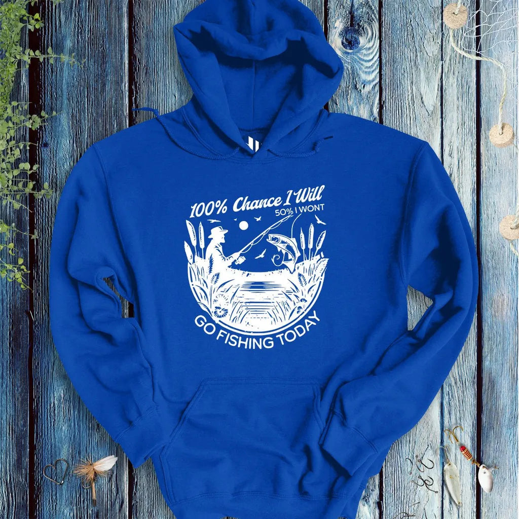 100% Fishing Day Hoodie - FISH - ROOM LLC