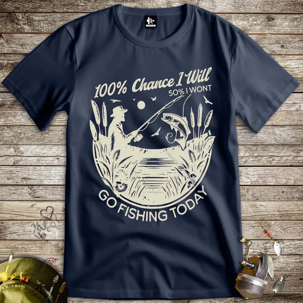 100% Fishing Day Tee - FISH - ROOM LLC