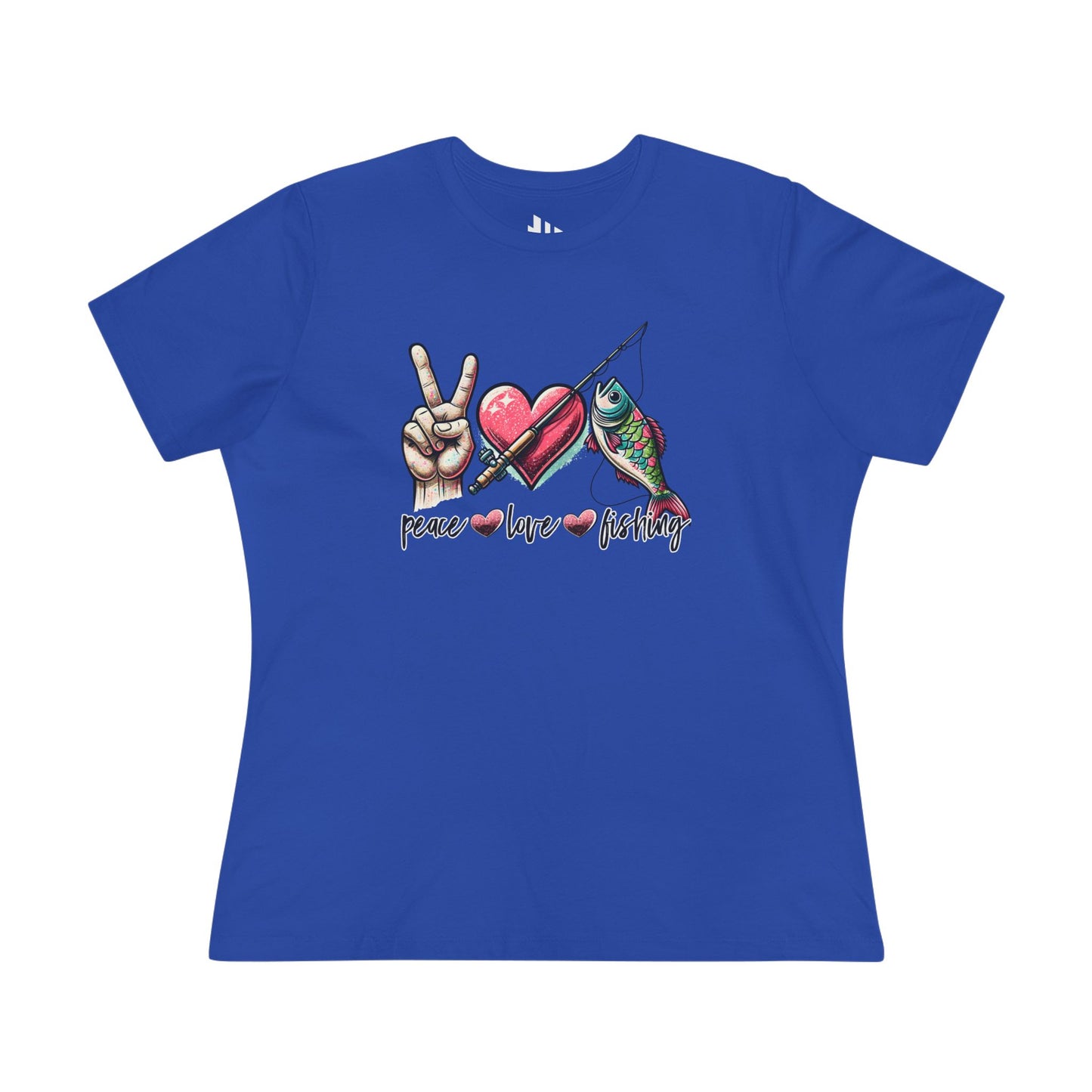True Royal, Peace Love Fishing Ladies’ Tee – fish-room