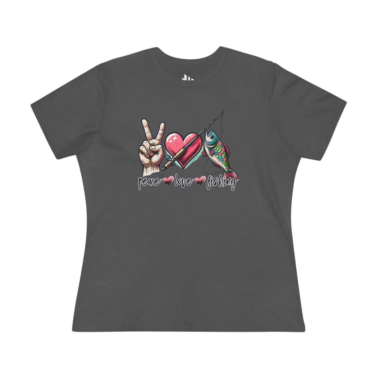 Asphalt, Peace Love Fishing Ladies’ Tee – fish-room