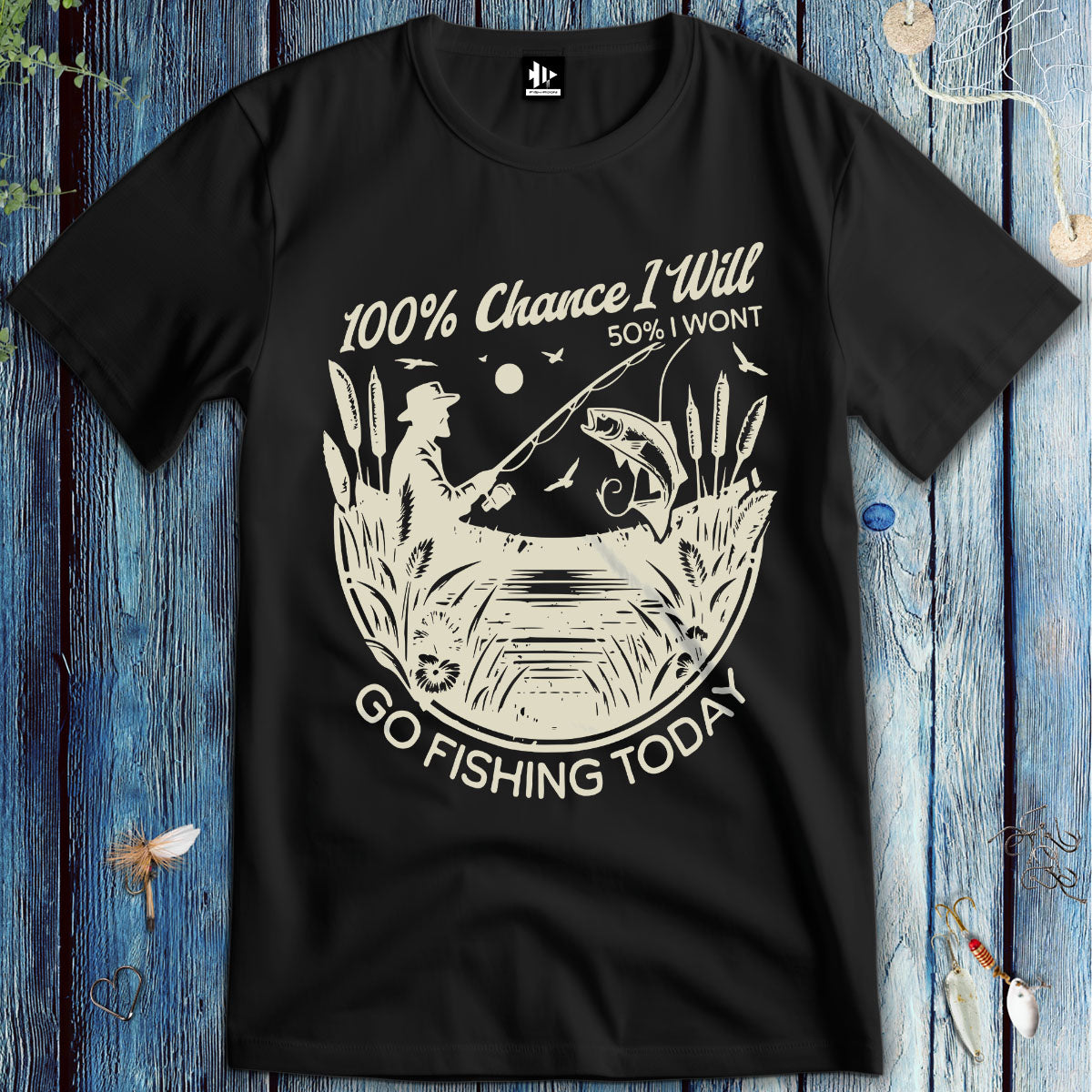 100% Fishing Day T-Shirt