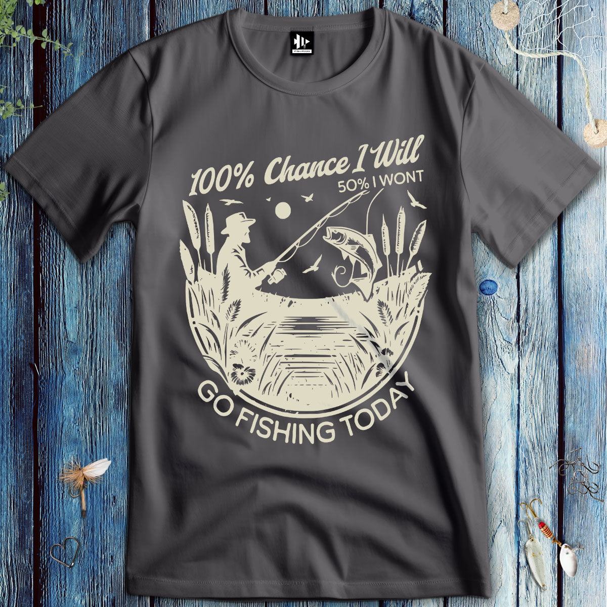 100% Fishing Day T-Shirt