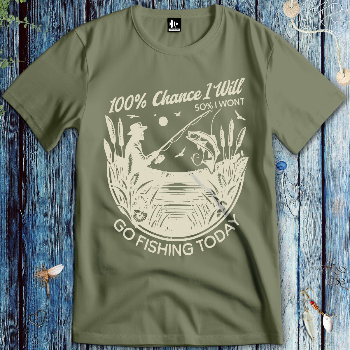 100% Fishing Day T-Shirt