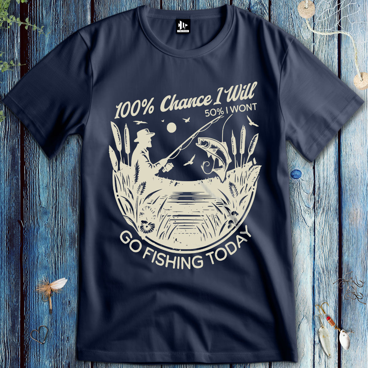 100% Fishing Day T-Shirt