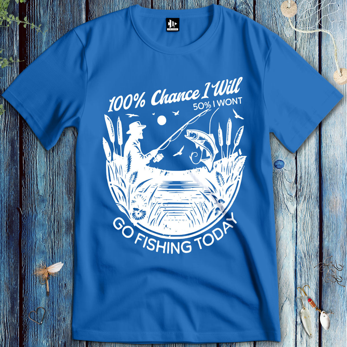 100% Fishing Day T-Shirt