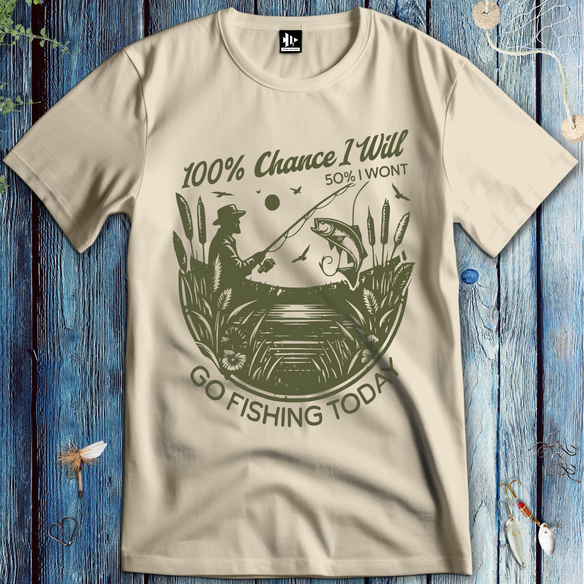 100% Fishing Day T-Shirt