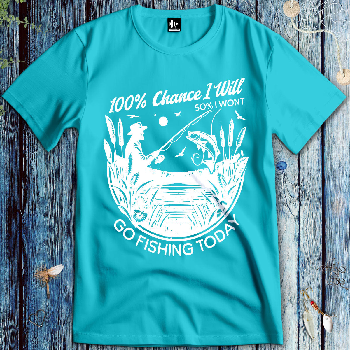 100% Fishing Day T-Shirt