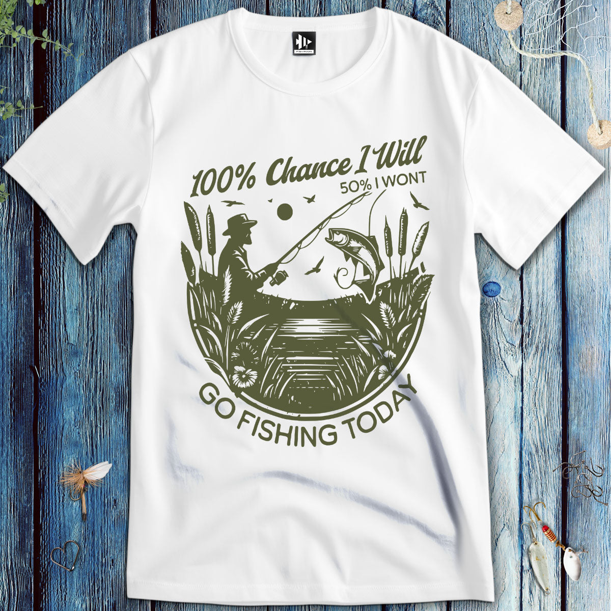 100% Fishing Day T-Shirt