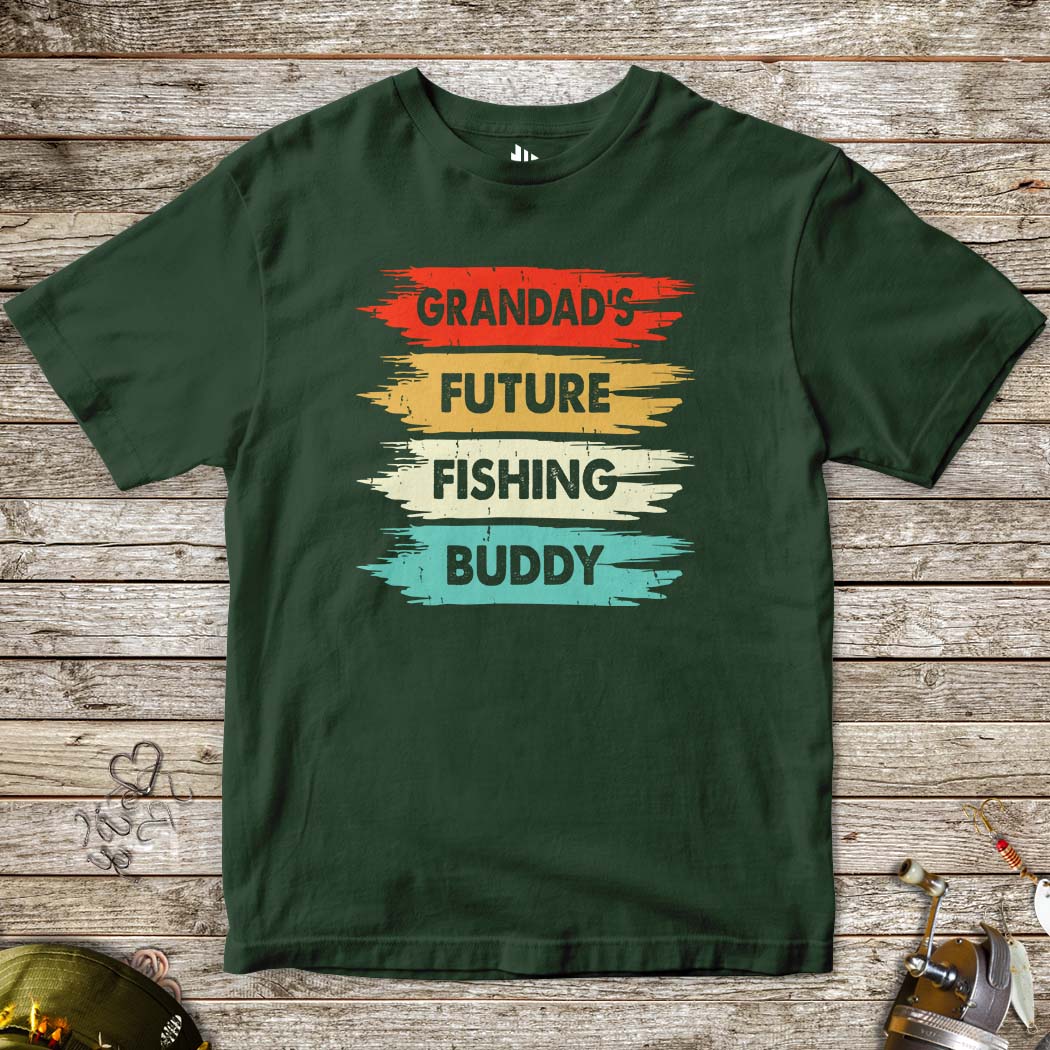 Grandad's Future Fishing Buddy Tee for Kids-funny fishing t shirt-FISH-ROOM LLC