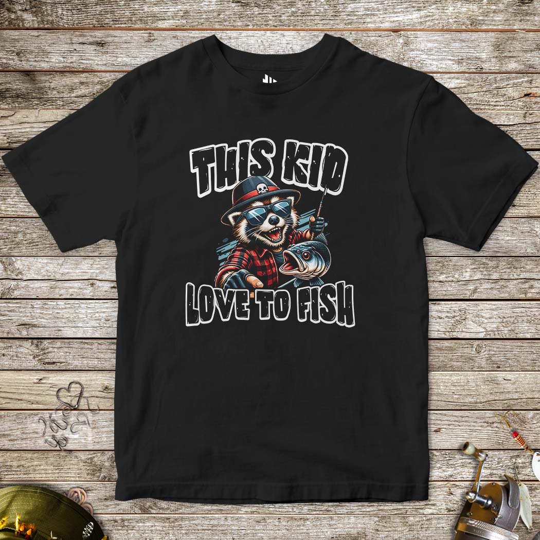 This Kid Loves to Fish Tee for Kids-funny fishing t shirt-FISH-ROOM LLC