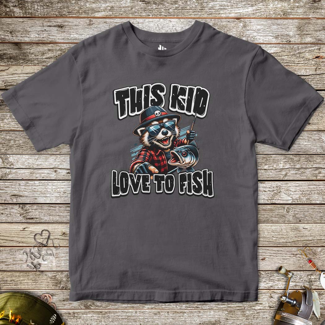 This Kid Loves to Fish Tee for Kids-funny fishing t shirt-FISH-ROOM LLC