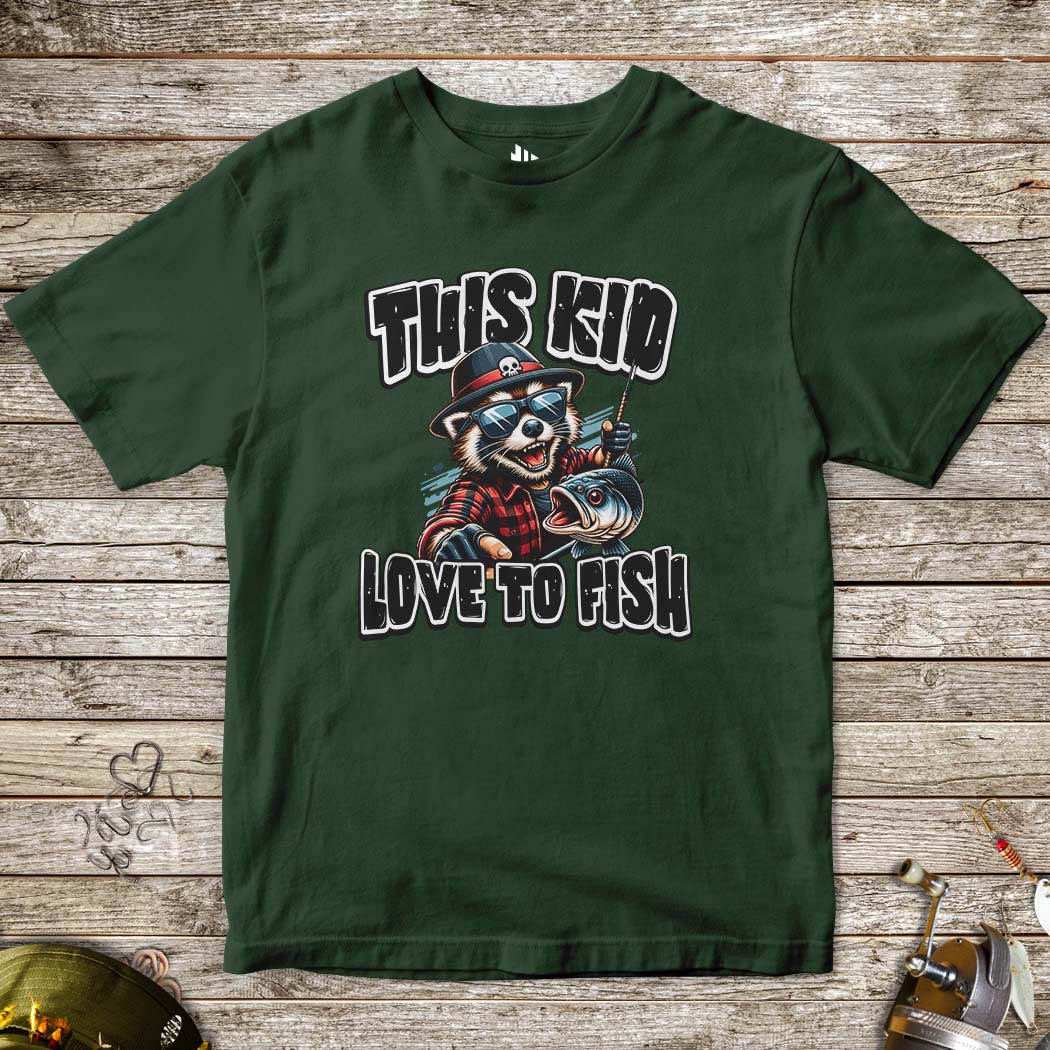 This Kid Loves to Fish Tee for Kids-funny fishing t shirt-FISH-ROOM LLC