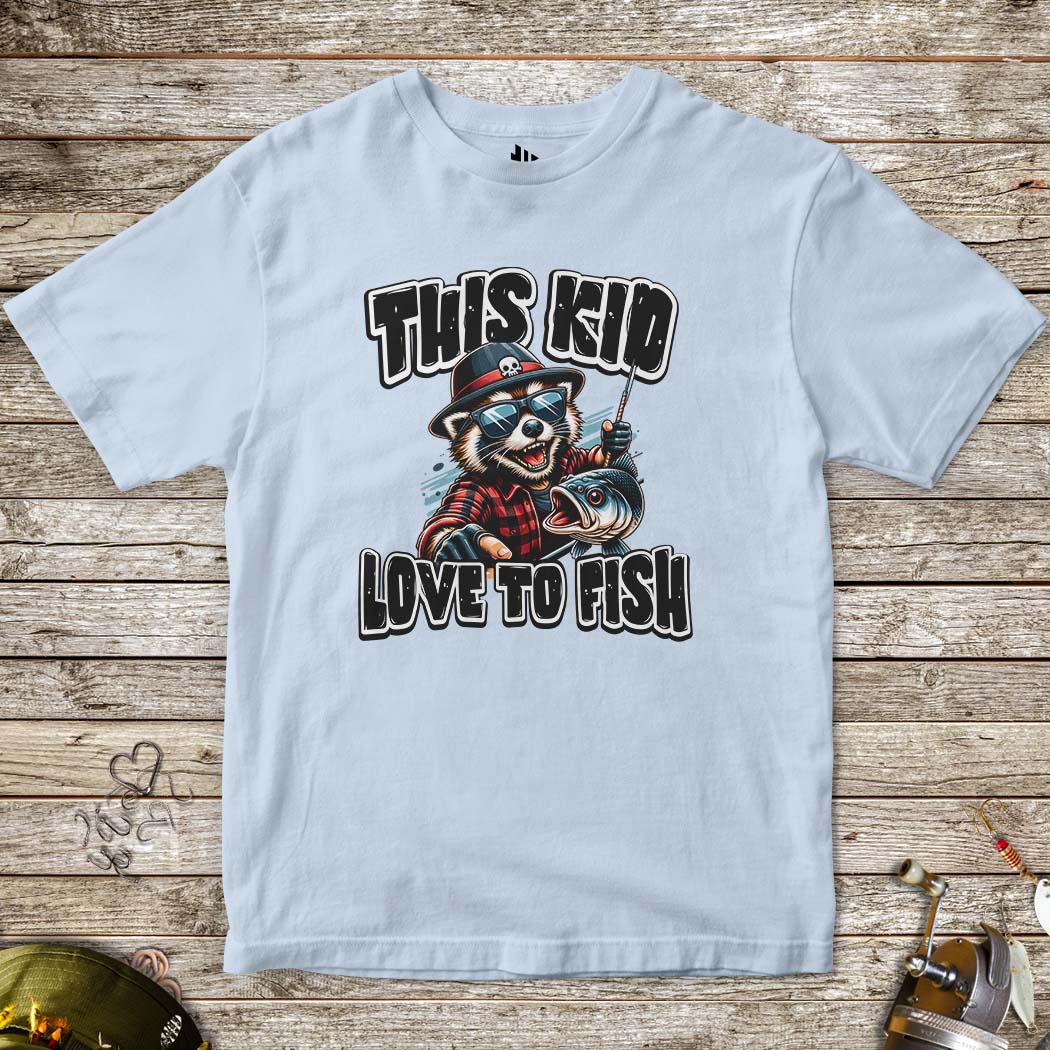 This Kid Loves to Fish Tee for Kids-funny fishing t shirt-FISH-ROOM LLC