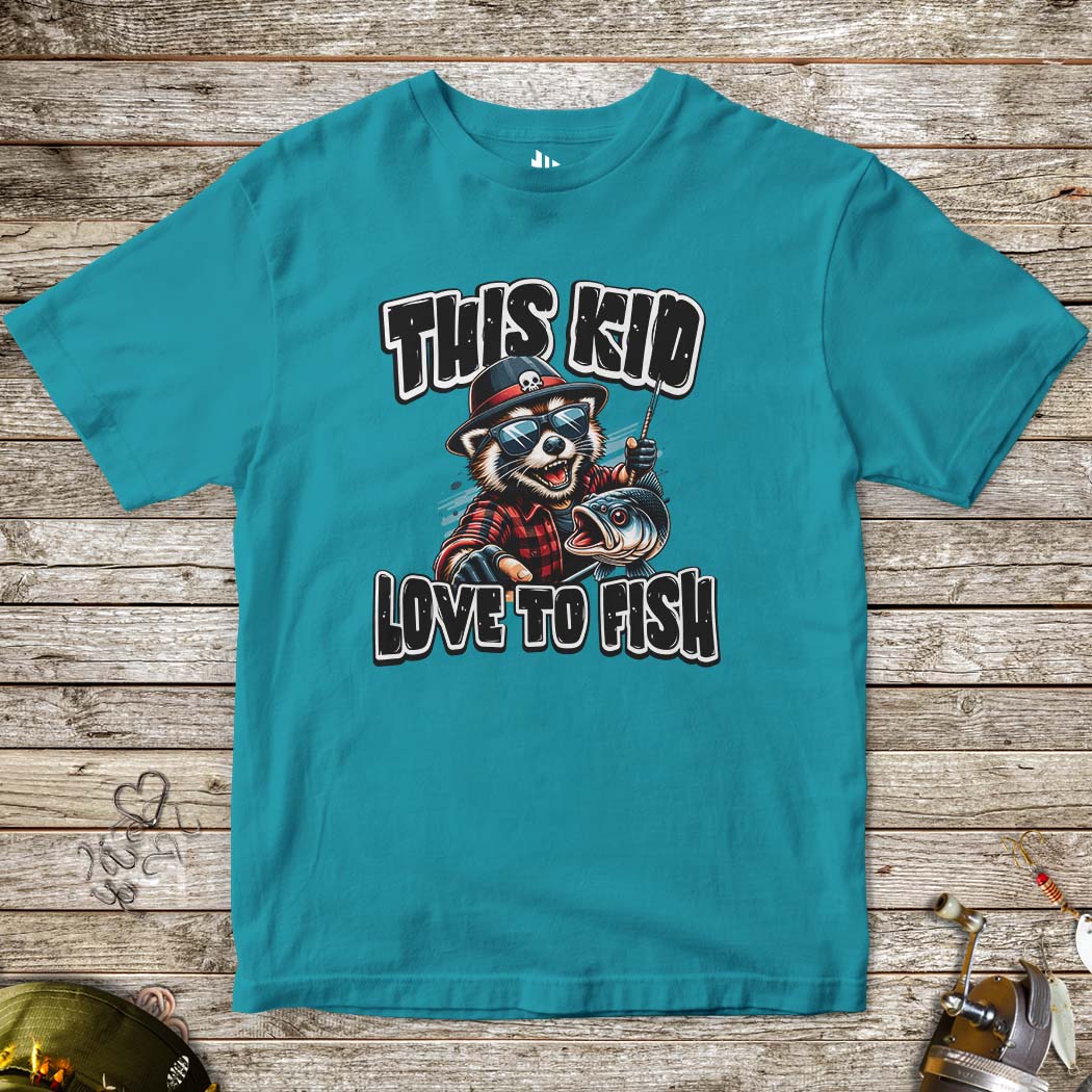 This Kid Loves to Fish Tee for Kids-funny fishing t shirt-FISH-ROOM LLC