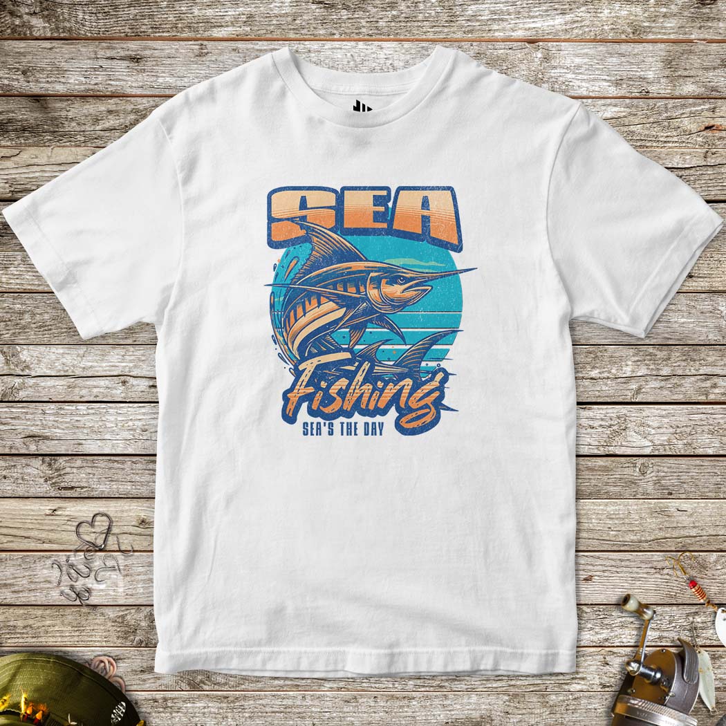 Sea Fishing, Sea's the day Tee for Kids-funny fishing t shirt-FISH-ROOM LLC