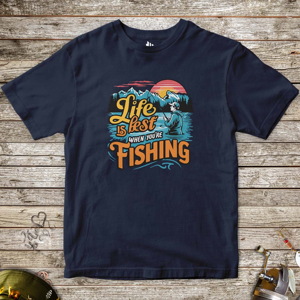 Life is Best When You are Fishing Tee for Kids-funny fishing t shirt-FISH-ROOM LLC