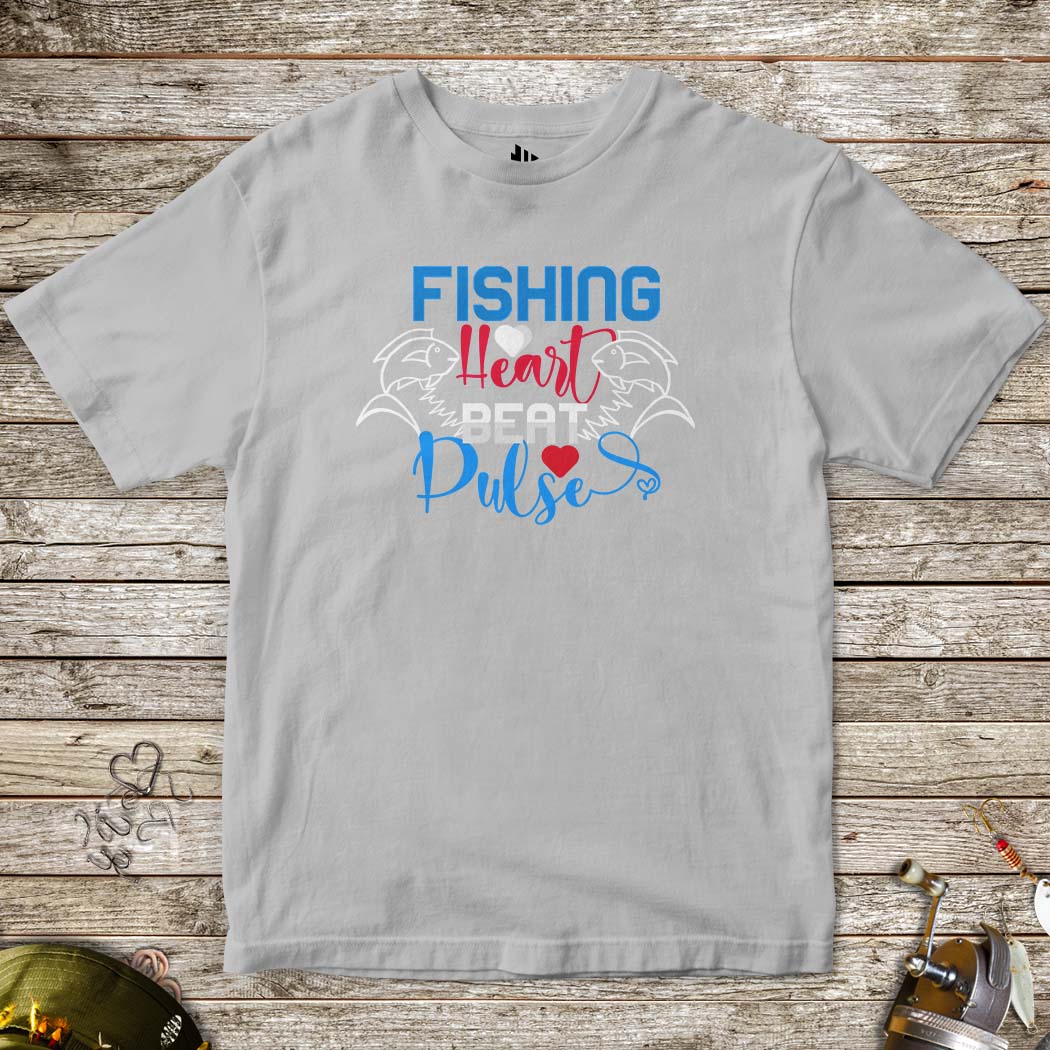 Fishing Heart Beat Pulse Tee for Kids-funny fishing t shirt-FISH-ROOM LLC