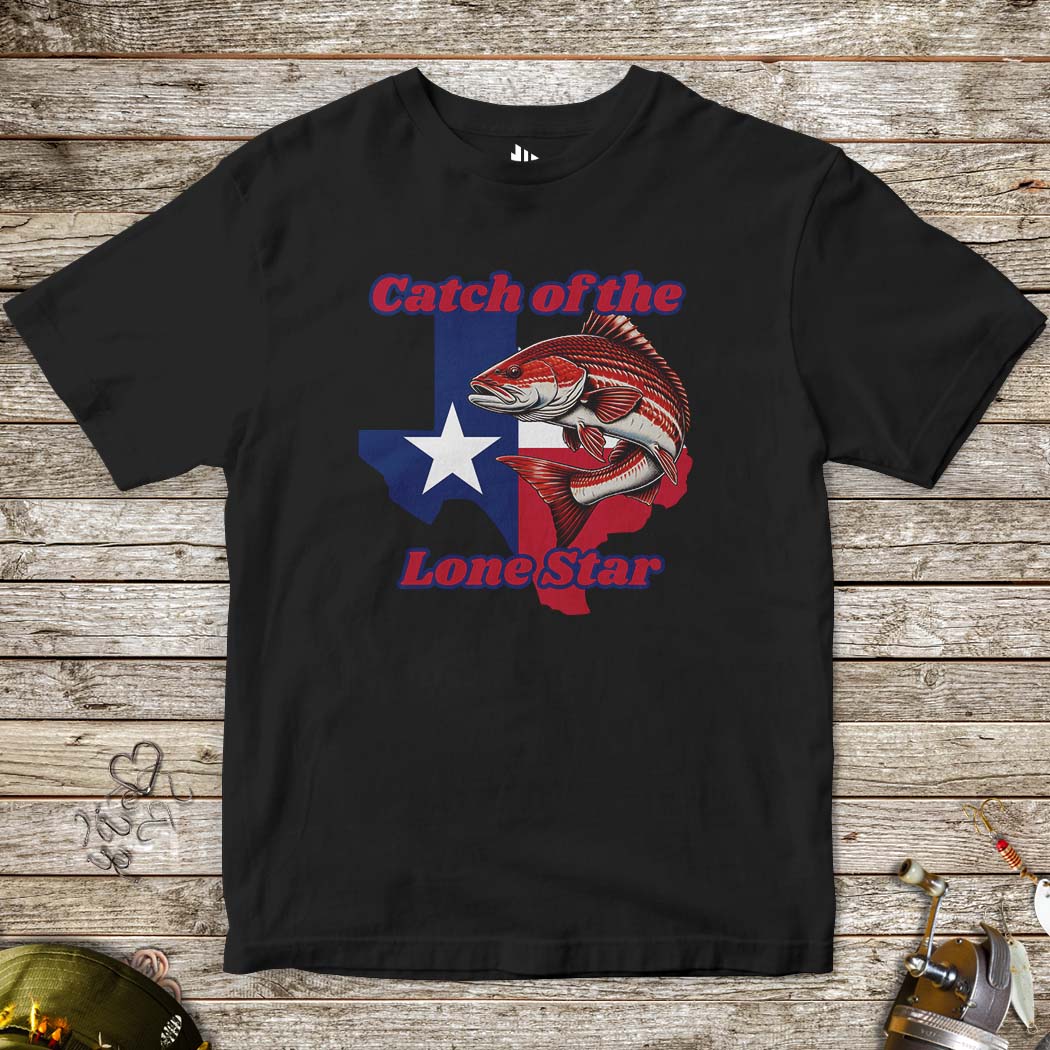 Catch of the Lone Star Tee for Kids-funny fishing t shirt-FISH-ROOM LLC