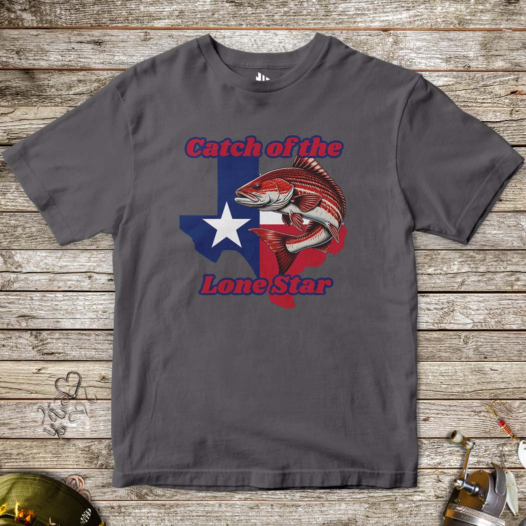 Catch of the Lone Star Tee for Kids-funny fishing t shirt-FISH-ROOM LLC