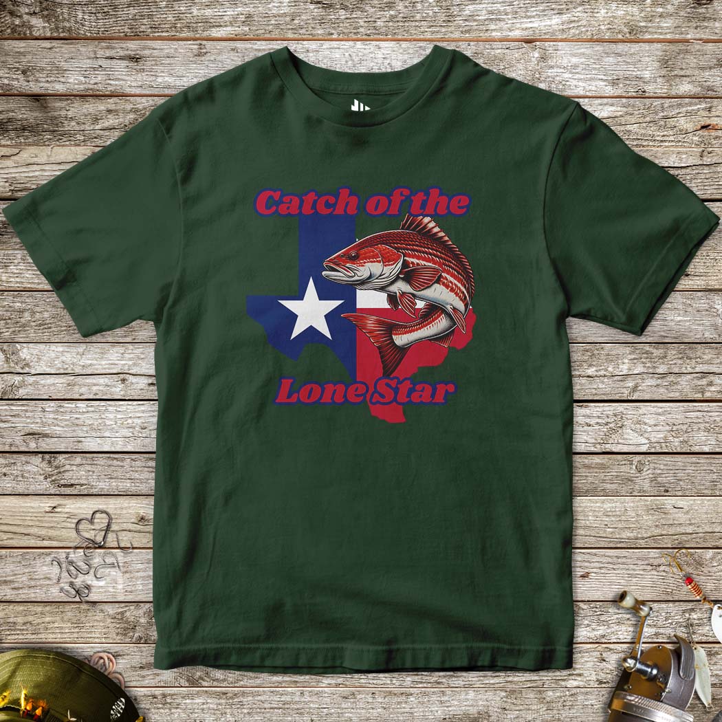 Catch of the Lone Star Tee for Kids-funny fishing t shirt-FISH-ROOM LLC