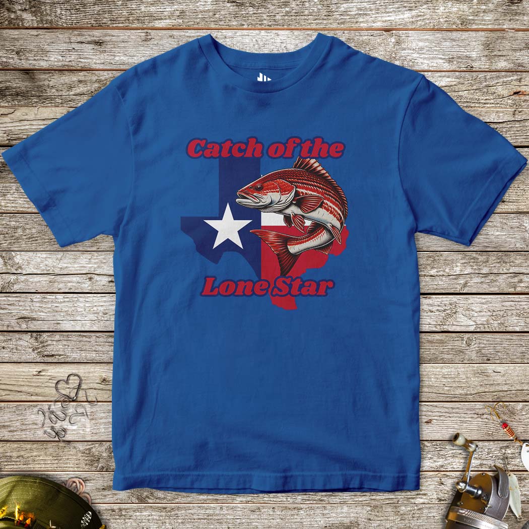 Catch of the Lone Star Tee for Kids-funny fishing t shirt-FISH-ROOM LLC