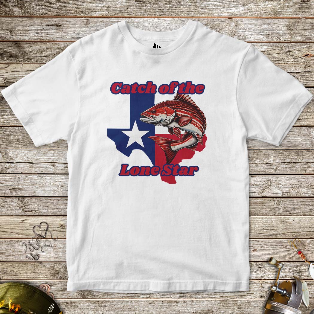 Catch of the Lone Star Tee for Kids-funny fishing t shirt-FISH-ROOM LLC