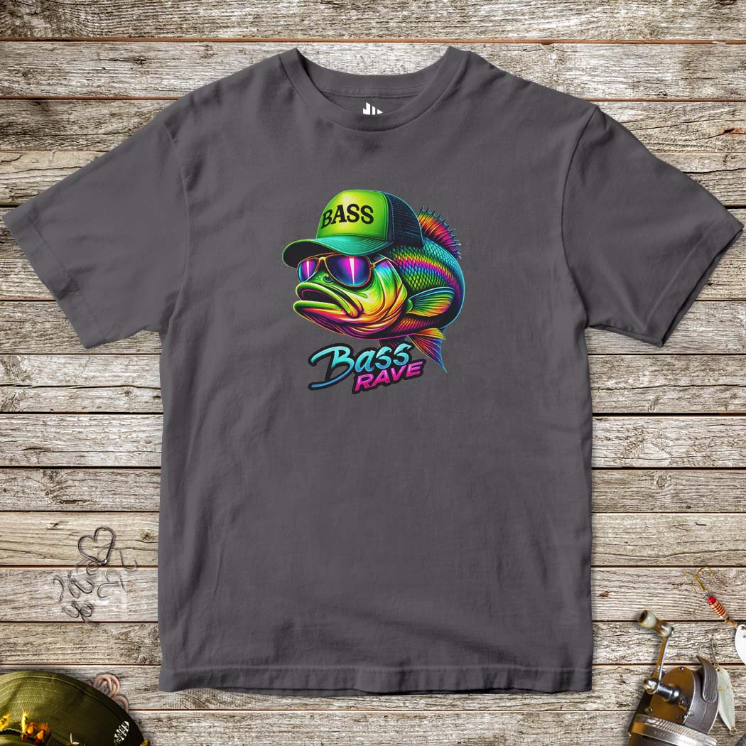 Bass Rave Tee for Kids-funny fishing t shirt-FISH-ROOM LLC