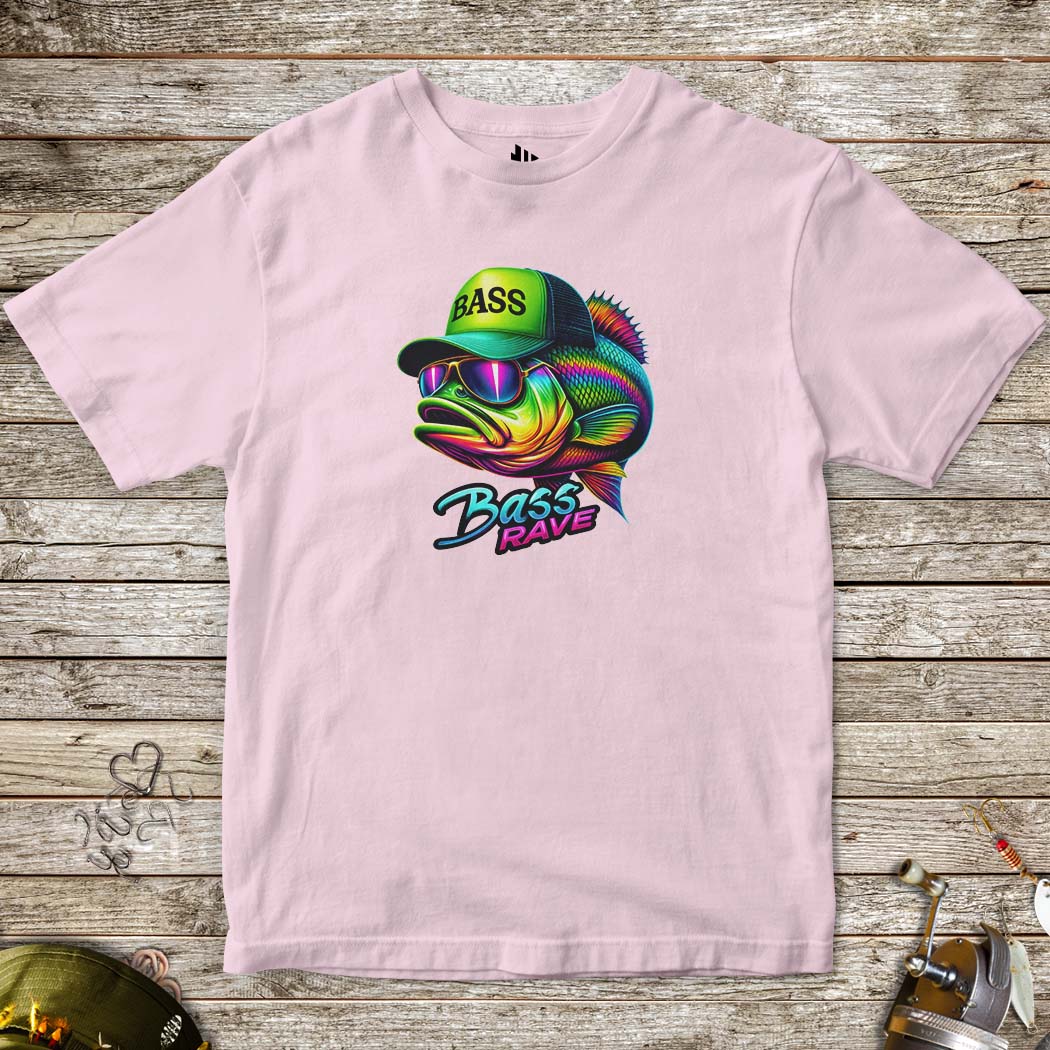 Bass Rave Tee for Kids-funny fishing t shirt-FISH-ROOM LLC