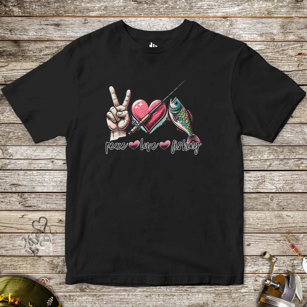 Peace Love Fishing Tee for Kids