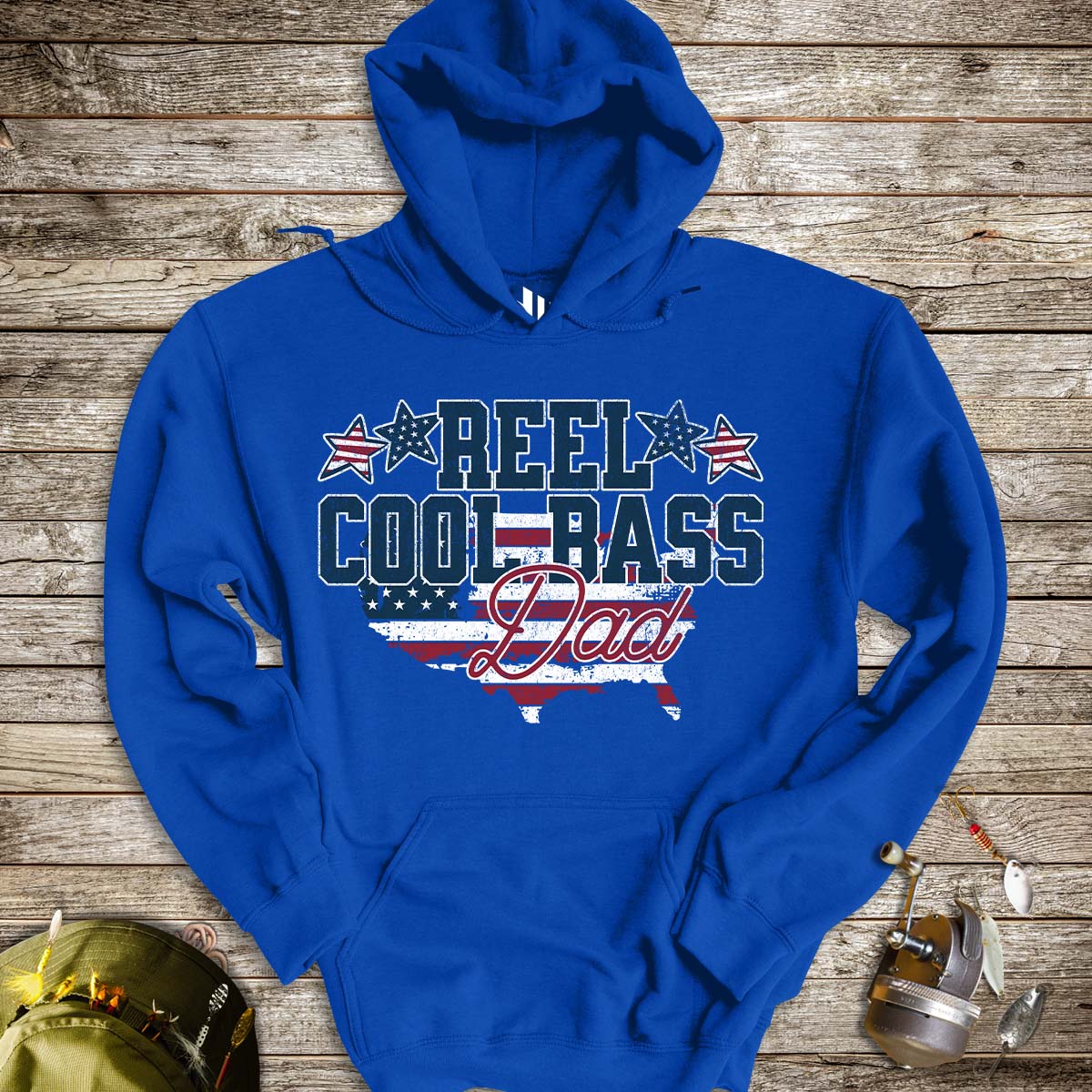 Reel Cool Bass Dad Hoodie