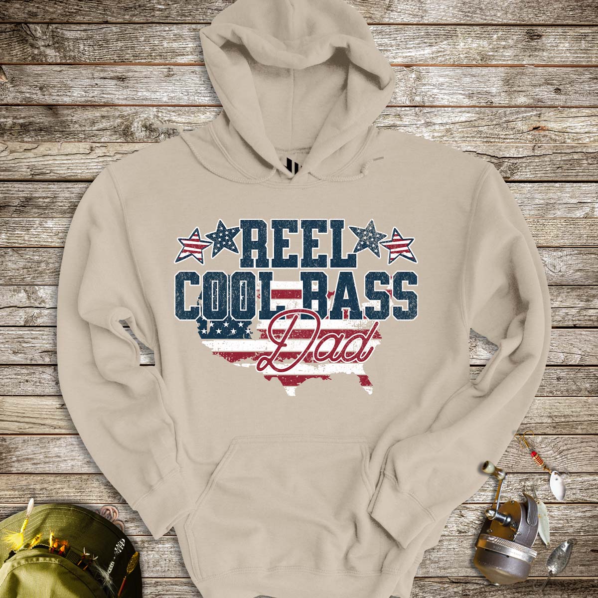 Reel Cool Bass Dad Hoodie