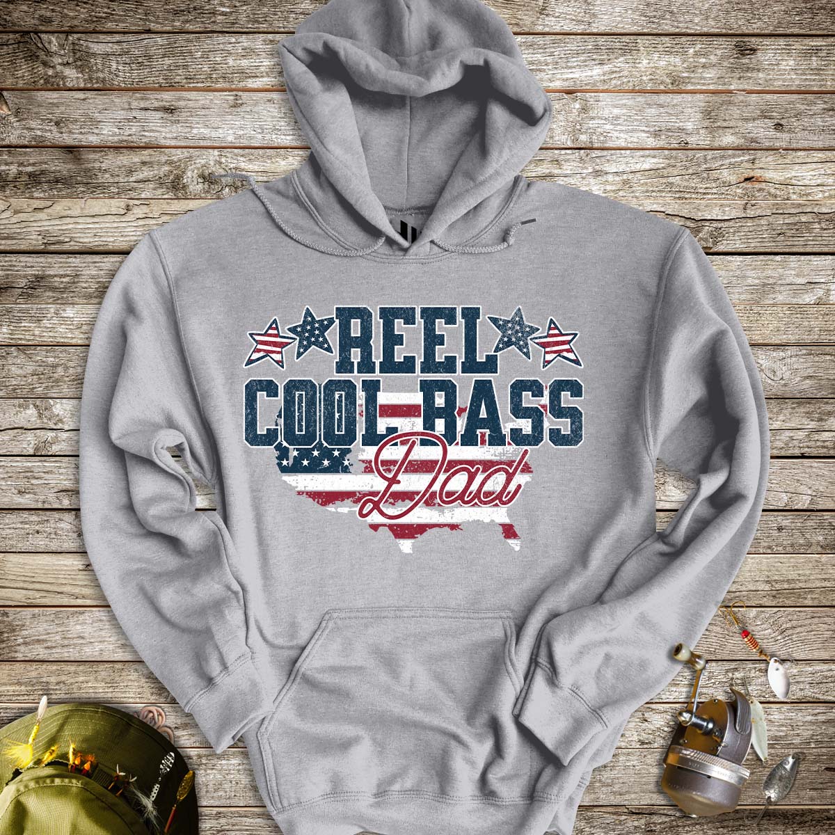 Reel Cool Bass Dad Hoodie