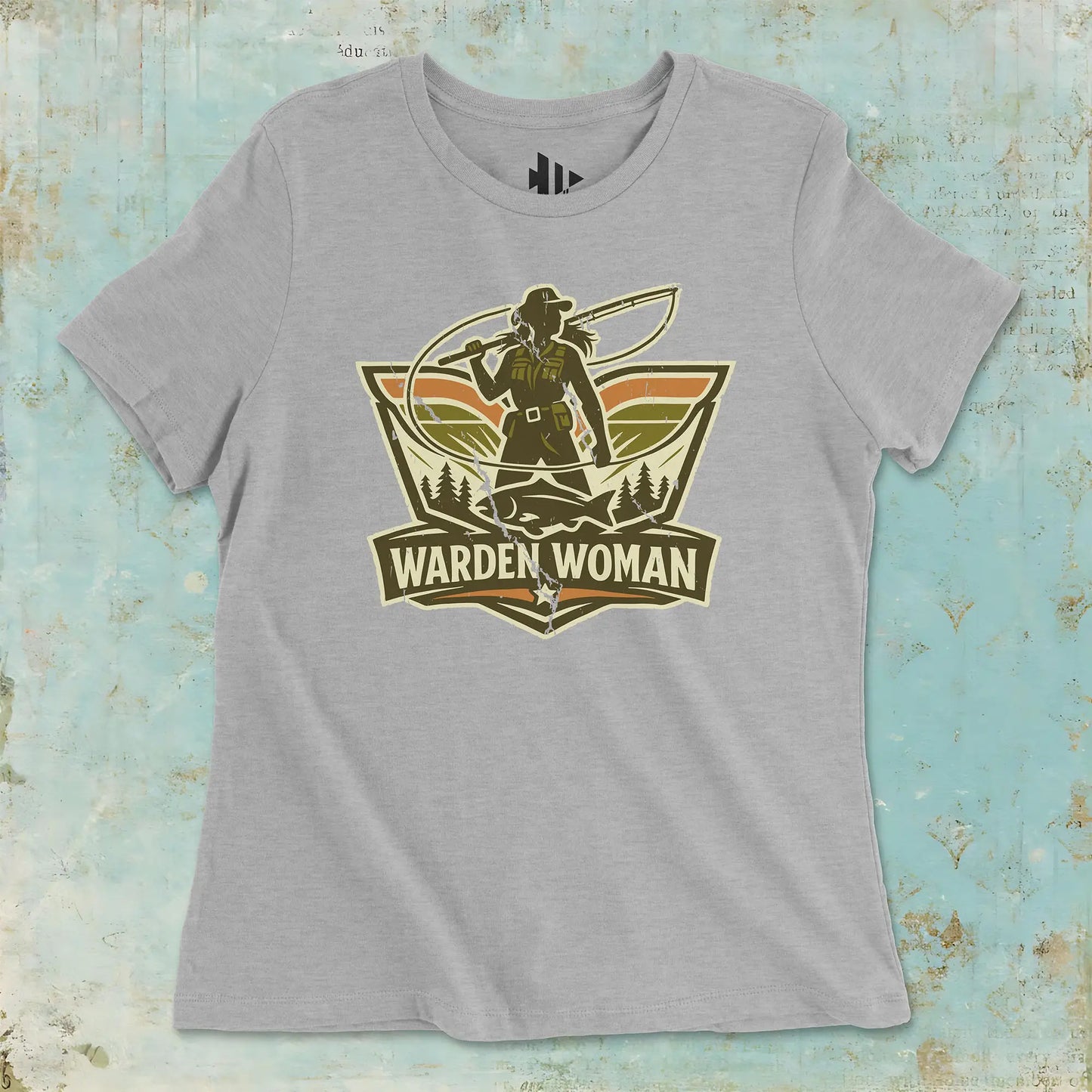 Athletic Heather, Warden Woman Ladies’ Tee – fish-room