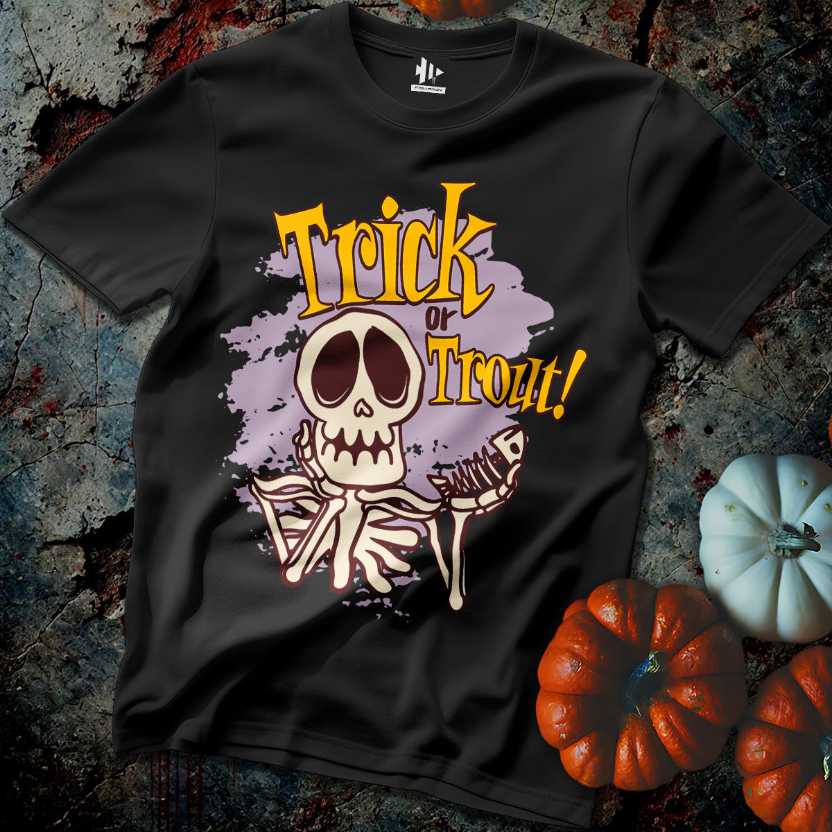 Trick or Trout Skeleton T-Shirt