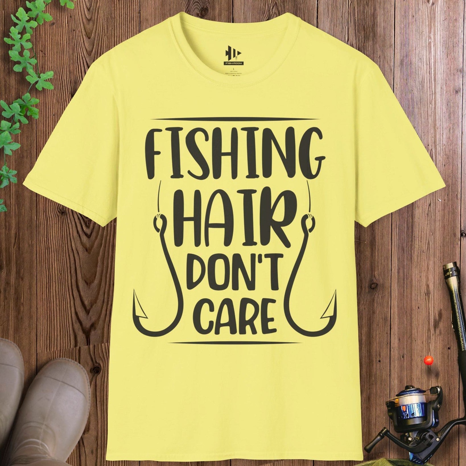 Fishing Hair Don't Care T-Shirt