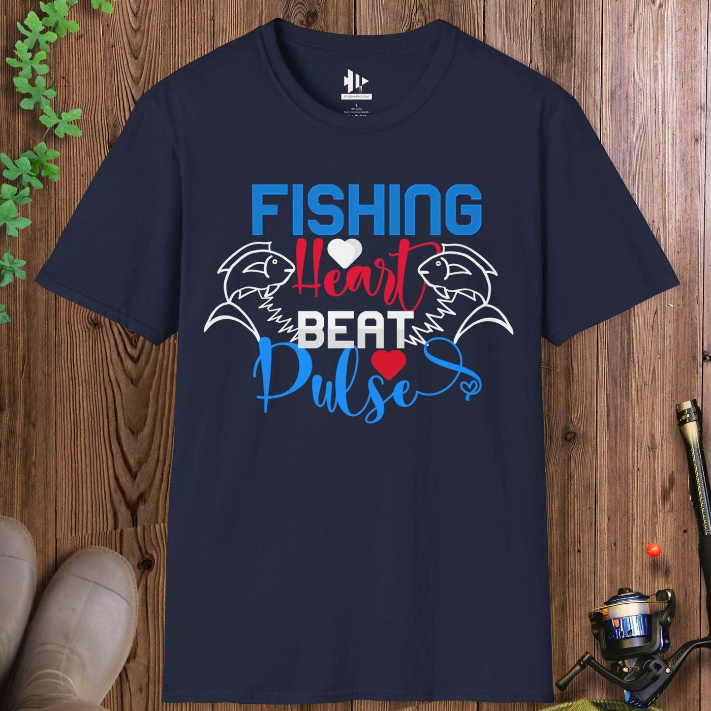 Fishing Heart Beat Pulse T-Shirt