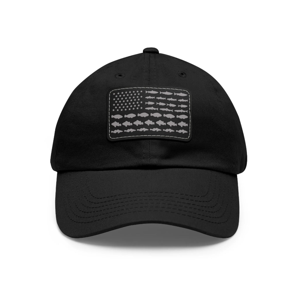 Black / Black patch, Fishing in the USA Dad Hat – fish-room