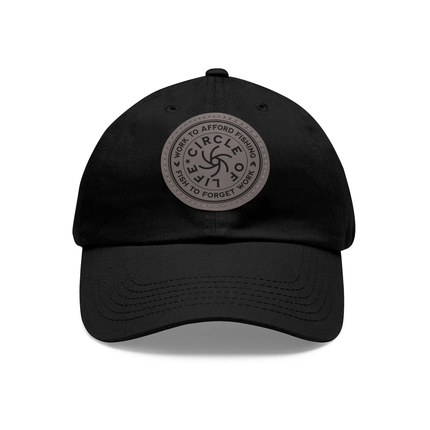 Circle Of Life Dad Hat Black Grey patch Circle One size Hats