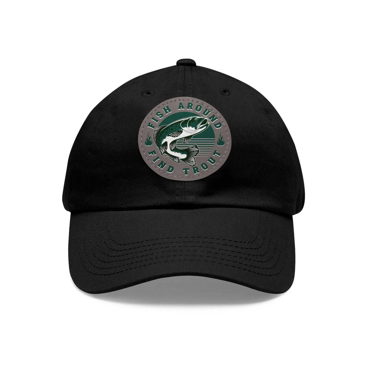 Black / Grey patch, Fish Around find Trout Dad Hat – fish-room
