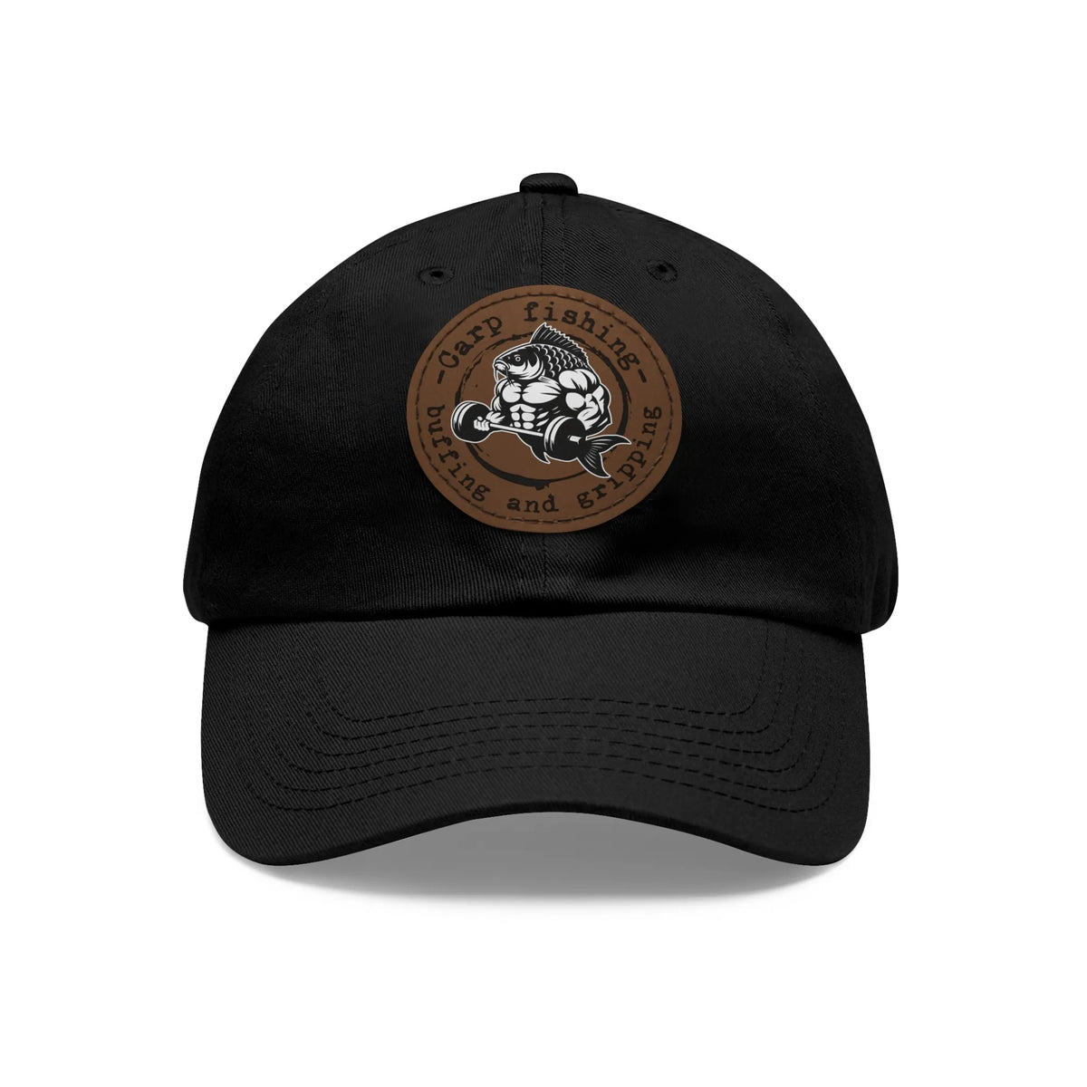 Black / Light Brown patch, Carp Fishing, Buffing and Gripping Dad Hat – fish-room