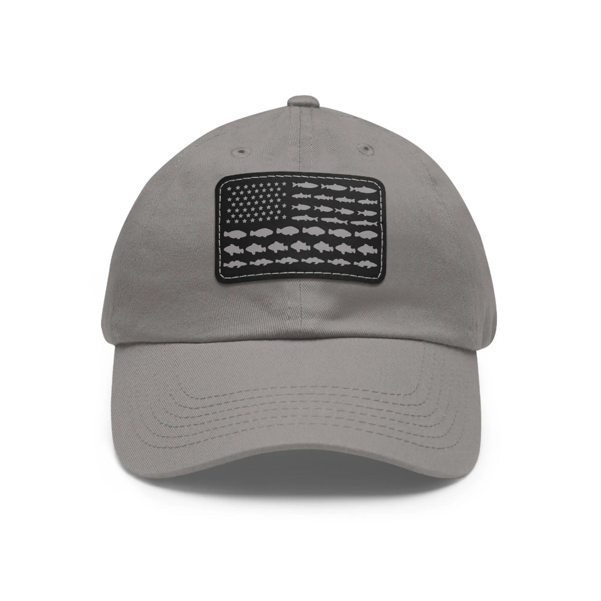 Grey / Black patch, Fishing in the USA Dad Hat – fish-room