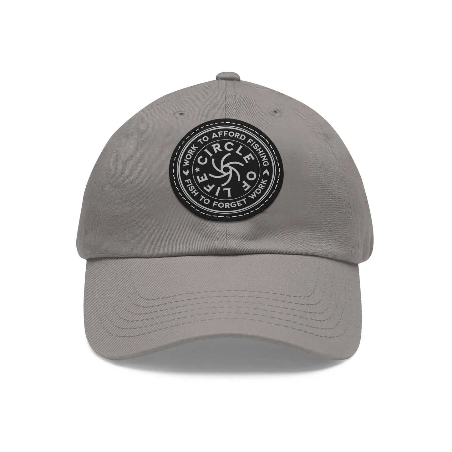 Circle Of Life Dad Hat Grey Black patch Circle One size Hats