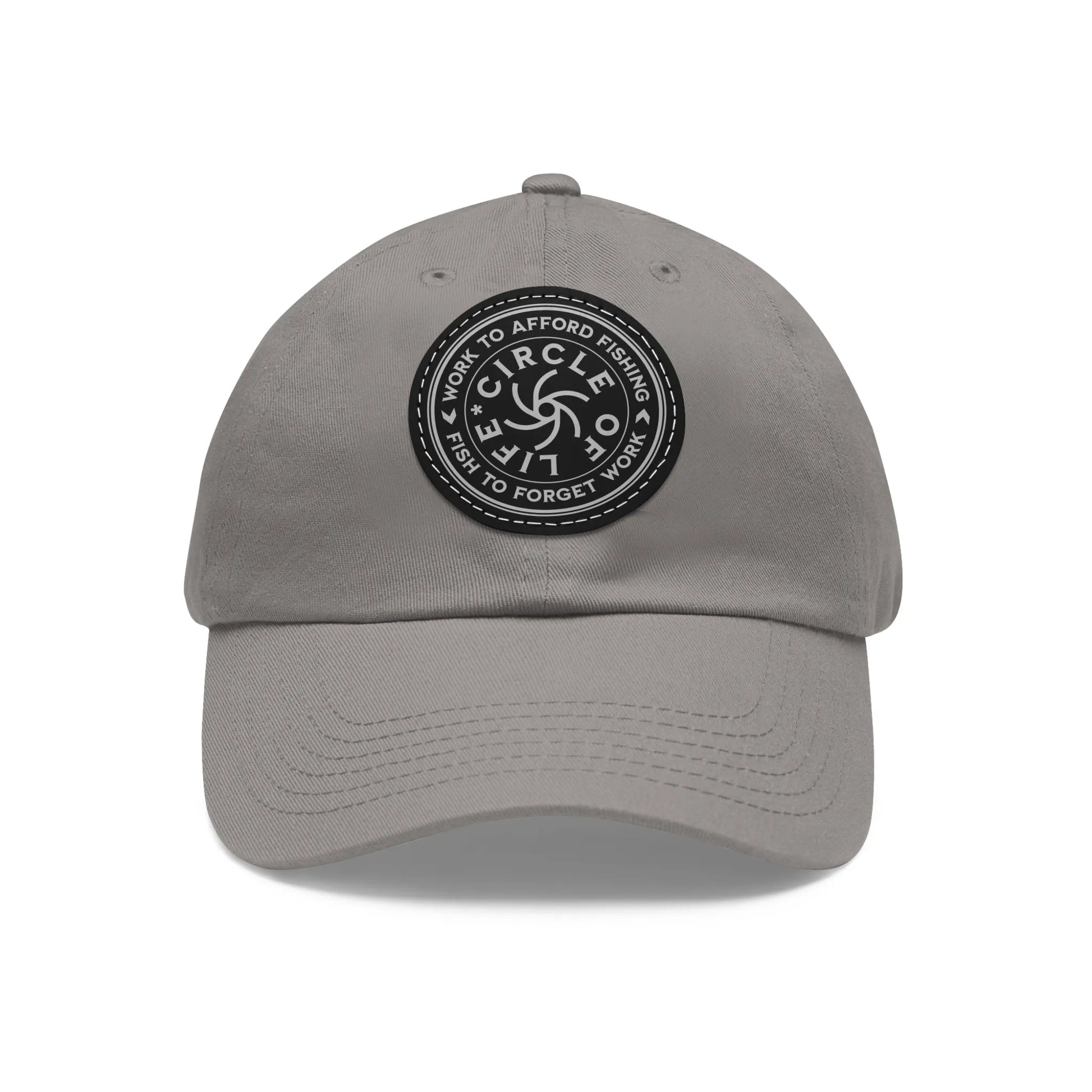 Circle Of Life Dad Hat Grey Black patch Circle One size Hats