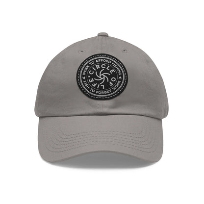 Circle Of Life Dad Hat Grey Black patch Circle One size Hats