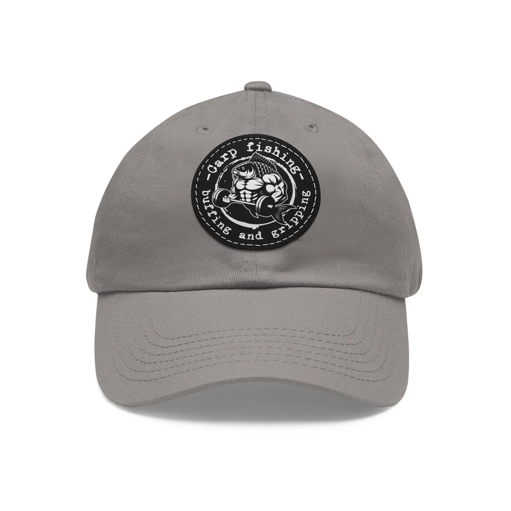 Grey / Black patch, Carp Fishing, Buffing and Gripping Dad Hat – fish-room