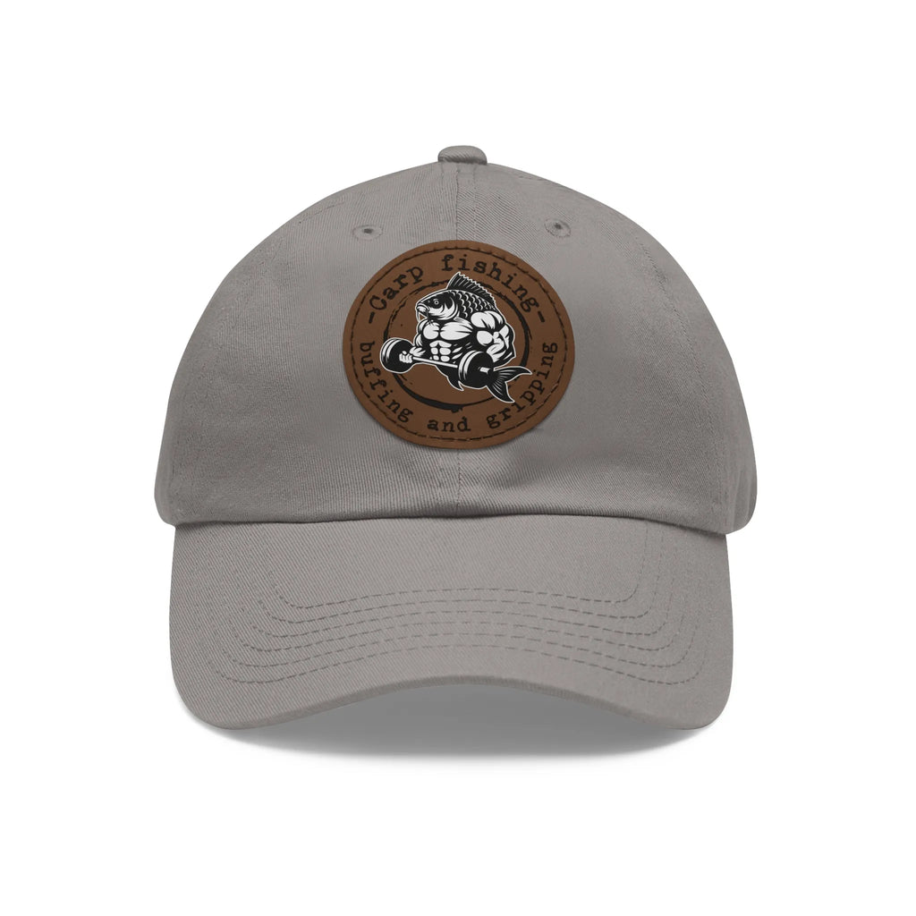 Grey / Light Brown patch, Carp Fishing, Buffing and Gripping Dad Hat – fish-room