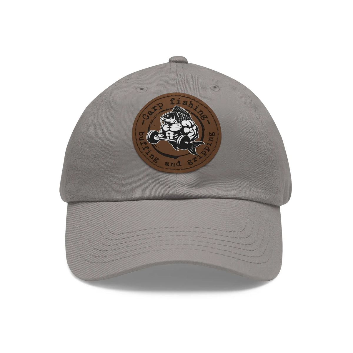 Grey / Light Brown patch, Carp Fishing, Buffing and Gripping Dad Hat – fish-room