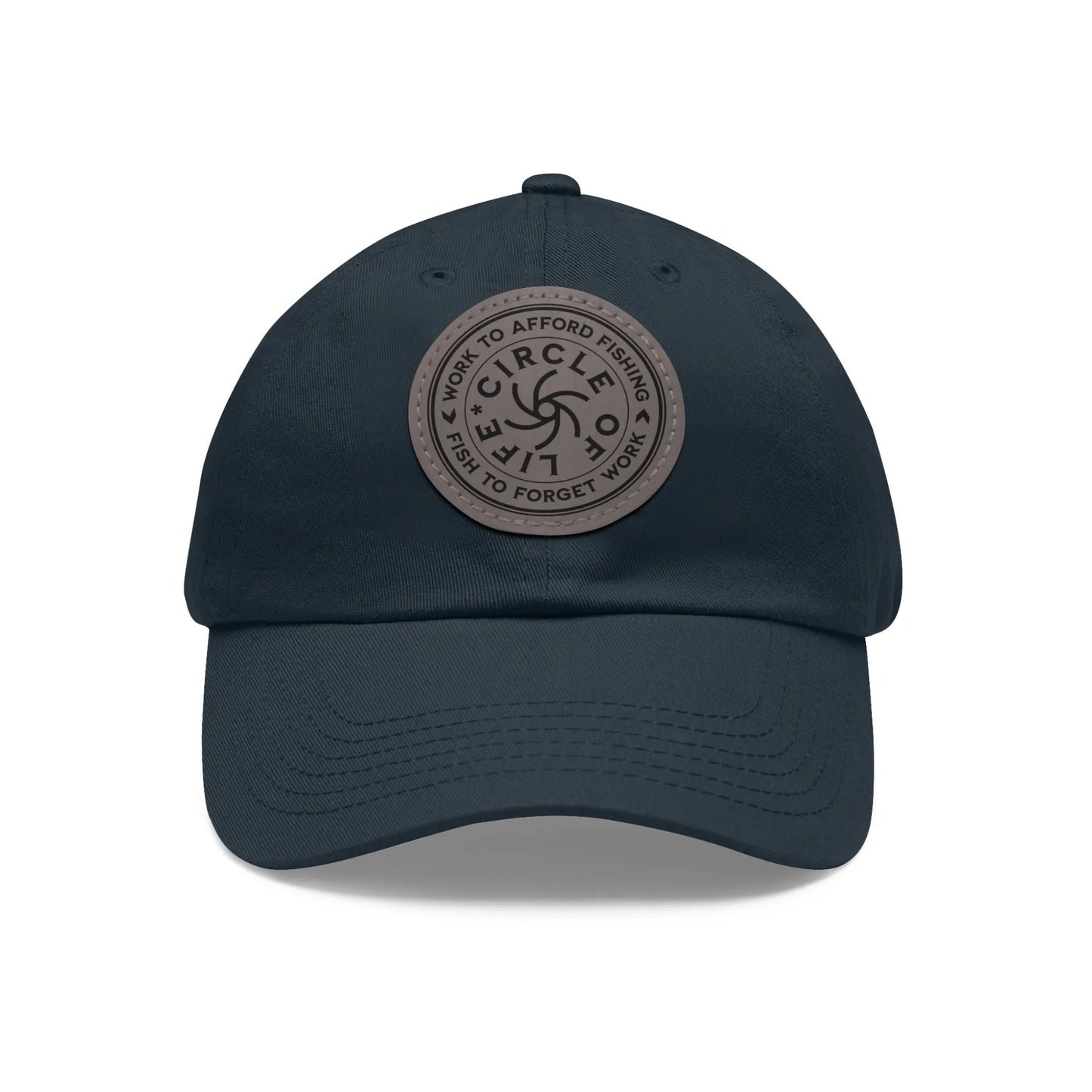 Circle Of Life Dad Hat Navy Grey patch Circle One size Hats