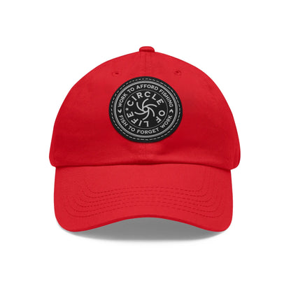 Circle Of Life Dad Hat Red Black patch Circle One size Hats